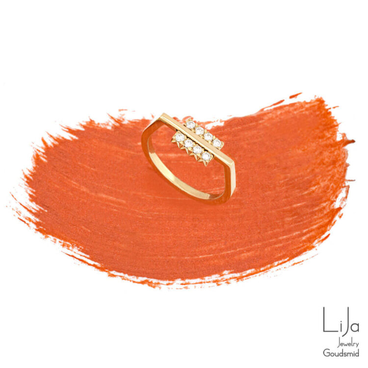 LiJa Jewelry Cambio geelgoud ring