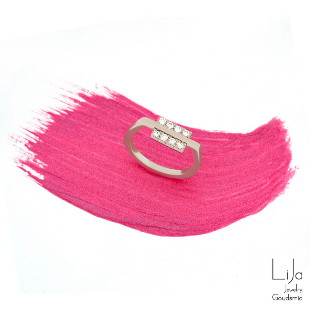 LiJa Jewelry Cambio witgoud diamanten ring