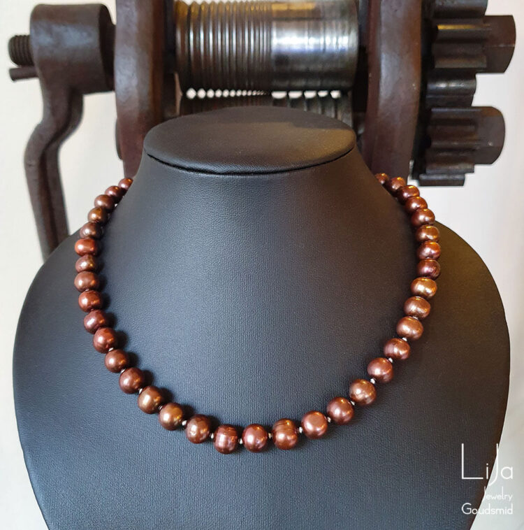 LiJa-Jewelry-parelcollier-bruine-parels